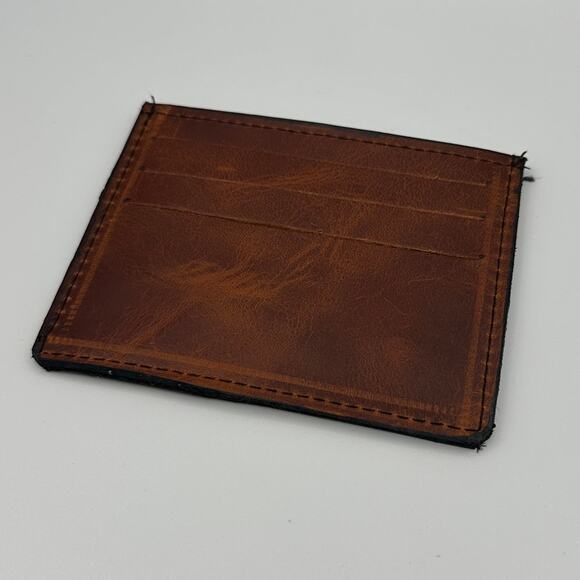 Minimalist Oaxaca Mexico Handmade Real Leather Card Wallet - Picture 1 of 5